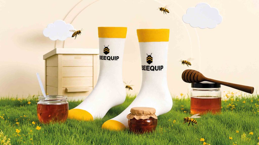 beequip custom sokken met logo